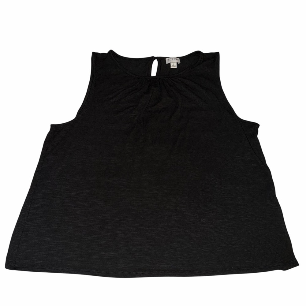 J. Crew Black Sleeveless Keyhole Tank Top